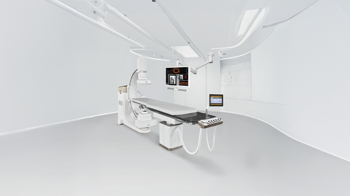 A medical equipment in a room Description automatically generated